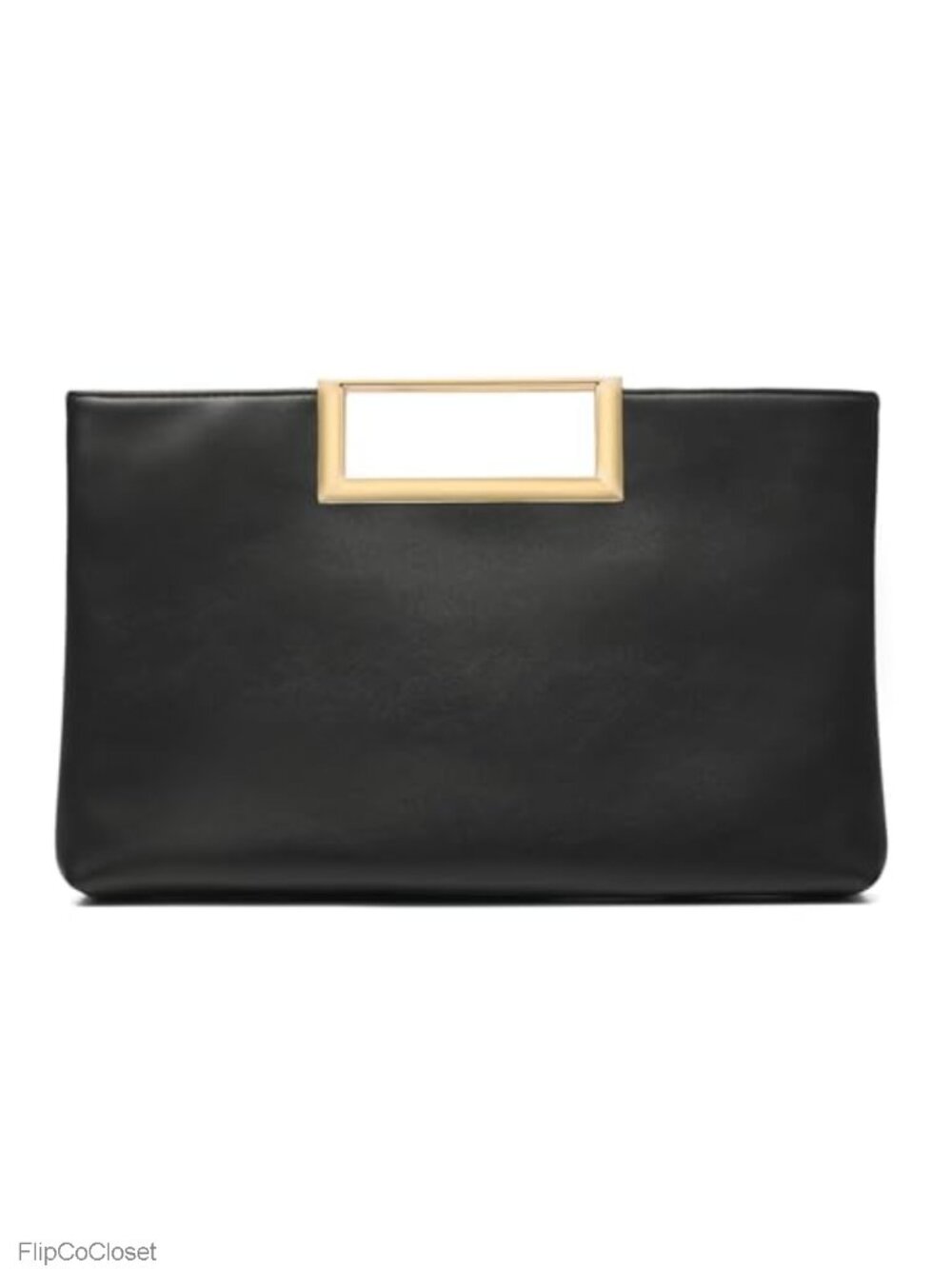 PU Leather Envelope Clutch Evening Crossbody Bag with Cut-Out Handle